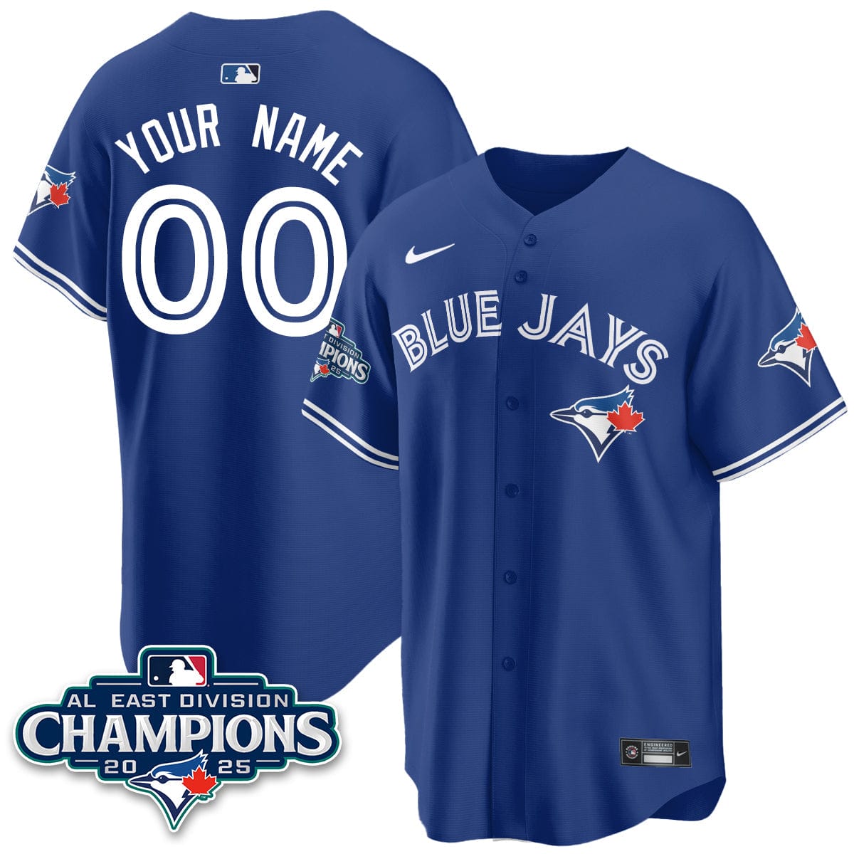 Toronto Blue Jays AL East Division Champions Custom Jersey - All Stitched - Image 3