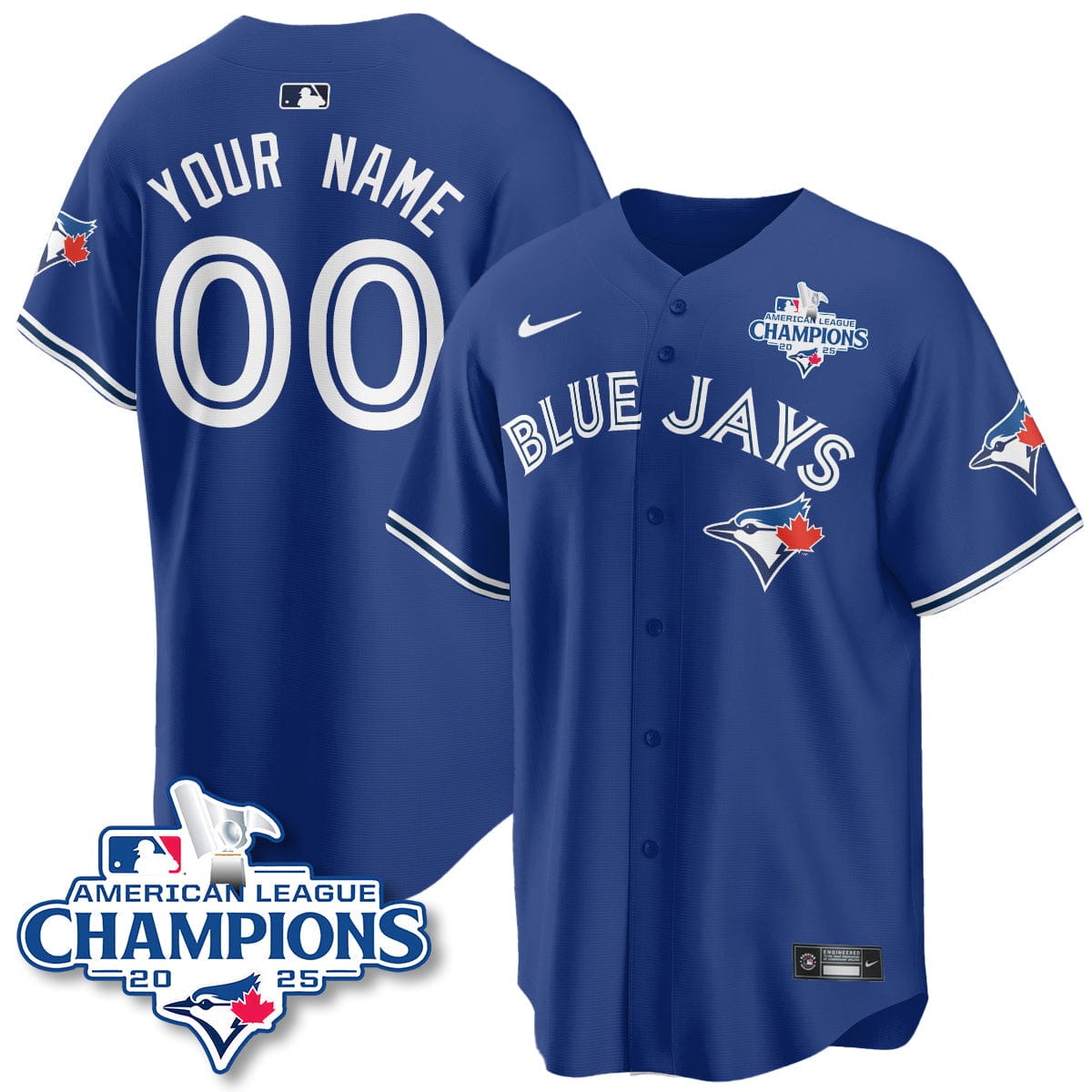 Toronto Blue Jays 2025 American League Champions Jersey - All Stitched - Image 30