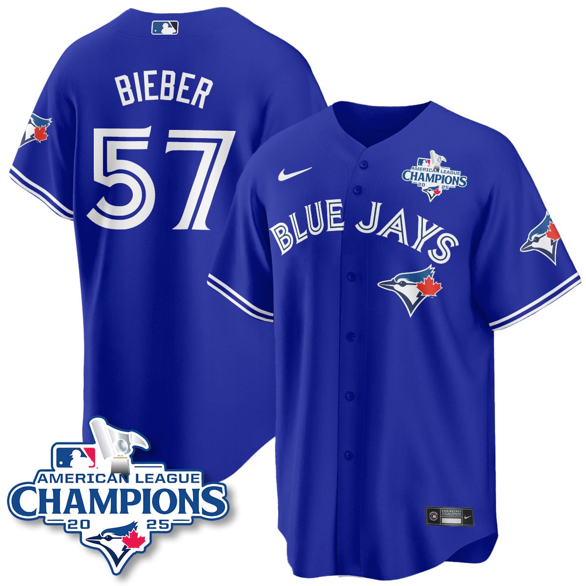 Toronto Blue Jays 2025 American League Champions Jersey - All Stitched - Image 32