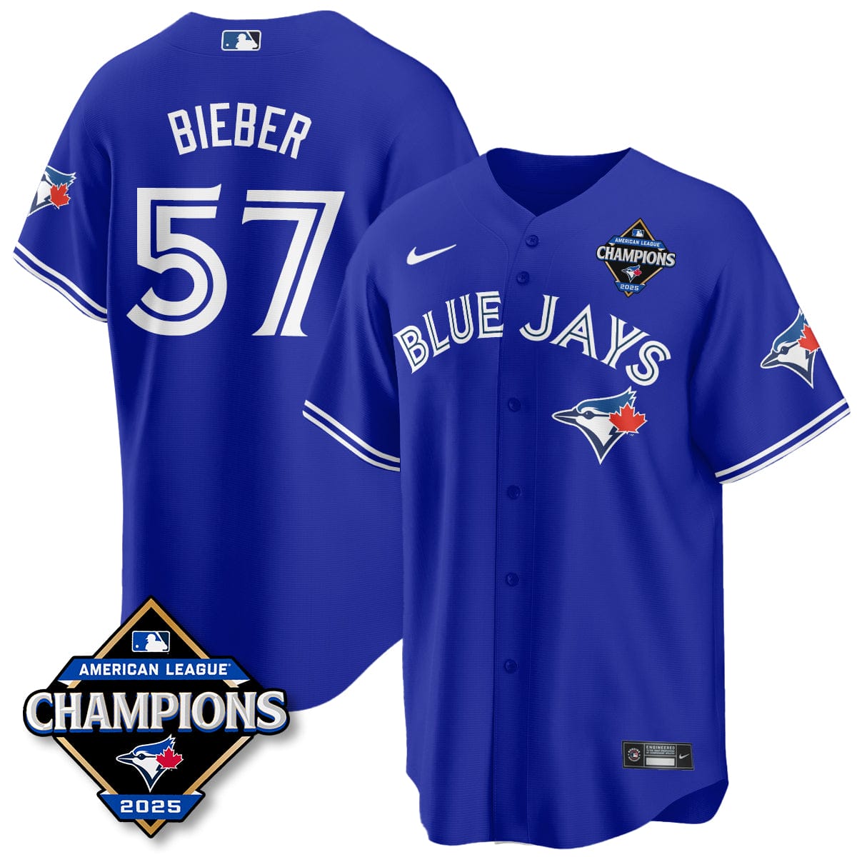 Toronto Blue Jays 2025 American League Champions Jersey - All Stitched - Image 32