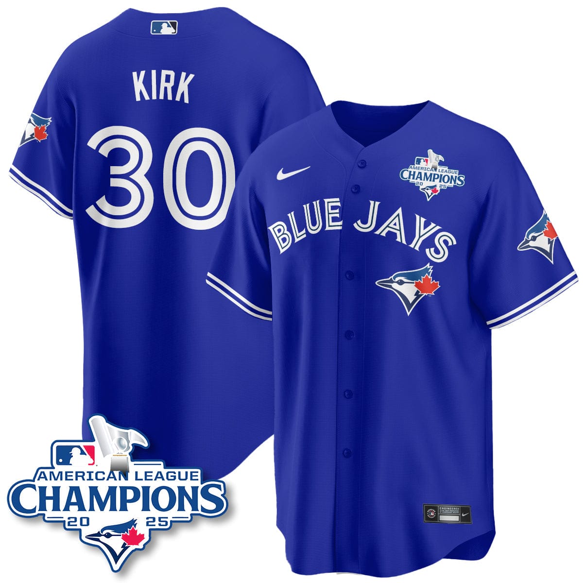 Toronto Blue Jays 2025 American League Champions Jersey - All Stitched - Image 34