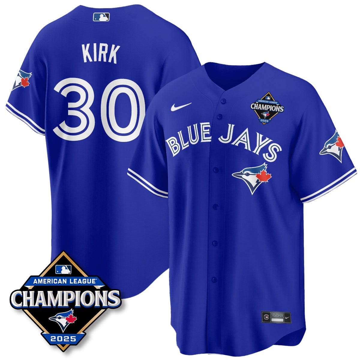 Toronto Blue Jays 2025 American League Champions Jersey - All Stitched - Image 34