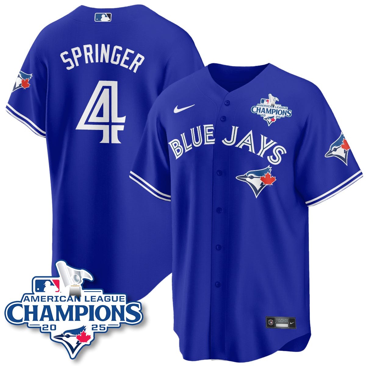 Toronto Blue Jays 2025 American League Champions Jersey - All Stitched - Image 35