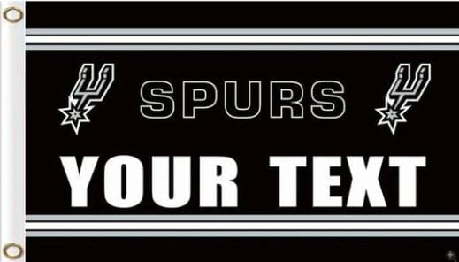 San Antonio Spurs Your Text Flag 3X5Ft Polyester Banner USA Digital Print