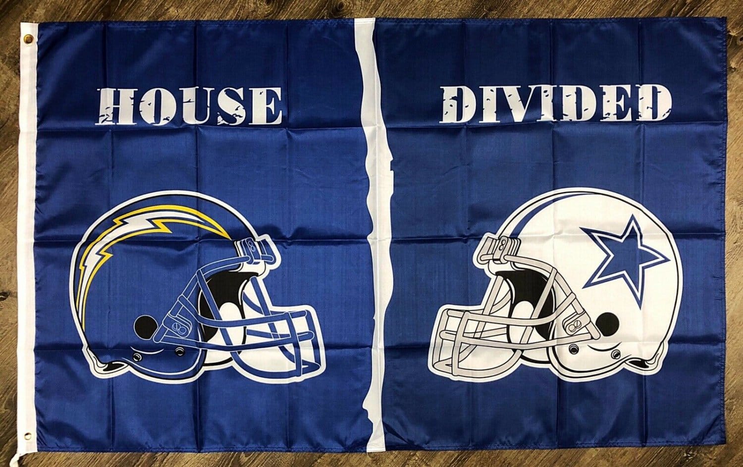 San Diego Chargers vs Dallas Cowboys House Divided Flag 3x5 ft Banner New