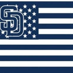 San Diego Padres USA Stars Flag 3X5Ft Banner USA Polyester with Brass Grommets