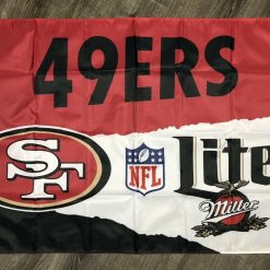 San Francisco 49ers Miller Lite Flag 3x5 ft Sports Banner Man-Cave Garage