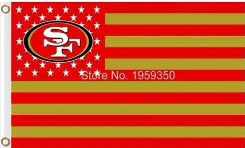 San Francisco 49ers Star and Stripe Flag 3X5 Ft Polyester Banner USA 90x150cm