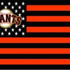 San Francisco Giants Black Logo US Flag 3X5Ft Banner USA Polyester with Brass Grommets