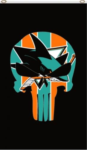 San Jose Sharks Custom Vertical Flag 3X5Ft Polyester Digital Print Banner USA