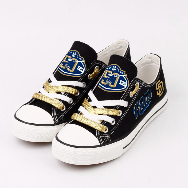 Alternative view of San Diego Padres Limited Print Low Top Canvas Shoes Sport Sneakers For Men Women Fans