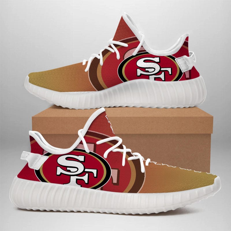 San Francisco 49ers NFL 350v Yeezy Sneakers For Men Women Fans - Image 3