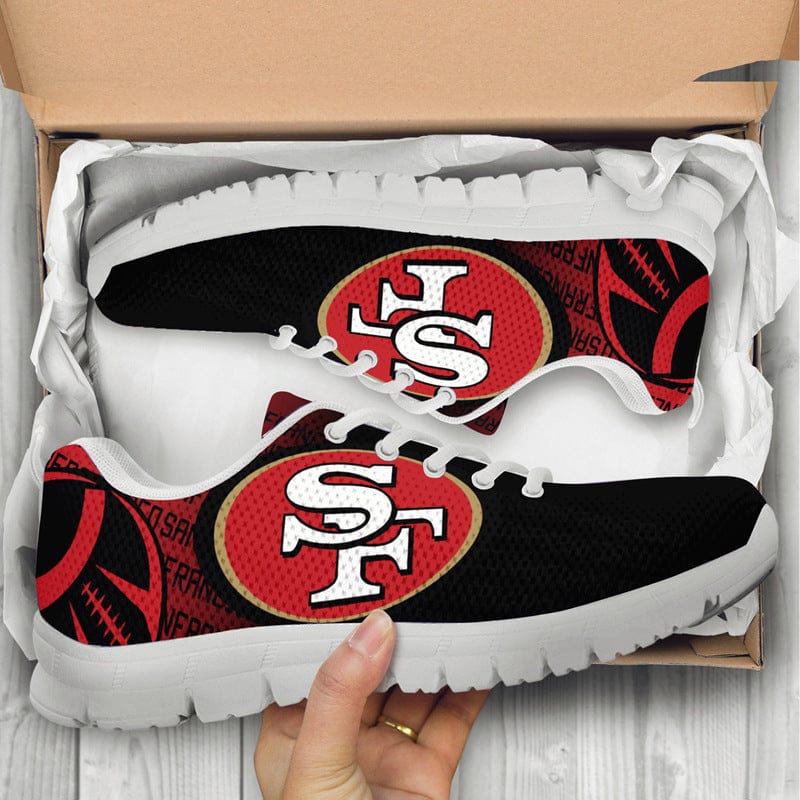 San Francisco 49ers Icon NLF Sneaker Shoes For Men Women Fans - Image 4