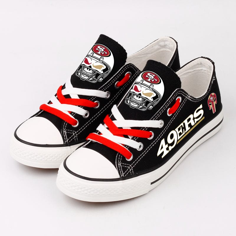 San Francisco 49ers Low Top Canvas Sport Sneakers Shoes For Men Women Fans - Image 4