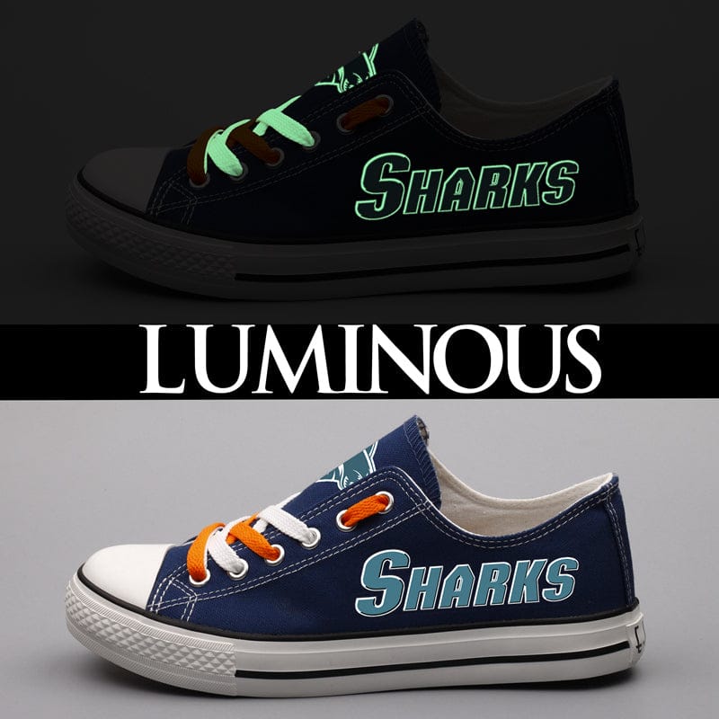 San Jose Sharks Low Top Canvas Sport Sneakers Shoes For Men Women Fans - Image 5