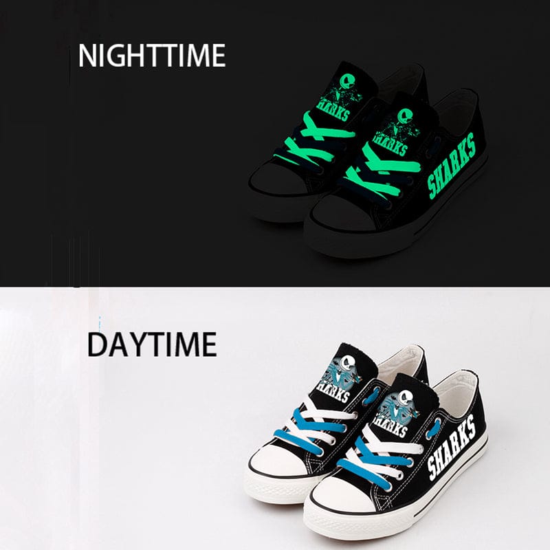 San Jose Sharks Low Top Canvas Sport Sneakers Shoes For Men Women Fans