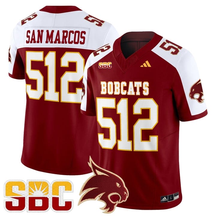 San Marcos Jersey #512 Texas State Bobcats 2025 Limited Stitched - Image 3