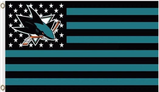 San jose Sharks Star and Stripes Flag 3X5Ft Polyester Digital Print Banner USA
