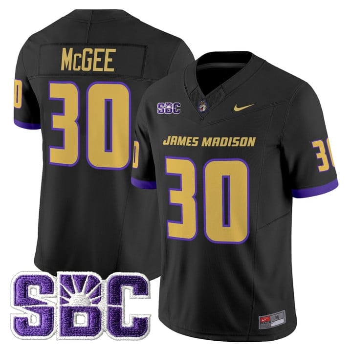 Alternative view of Scotty McGee Jersey #30 James Madison Dukes 2025 Vapor Limited Stitched