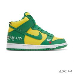 Alternative view of Nike SB Dunk High Supreme By Any Means Brazil Shoes Sneakers
