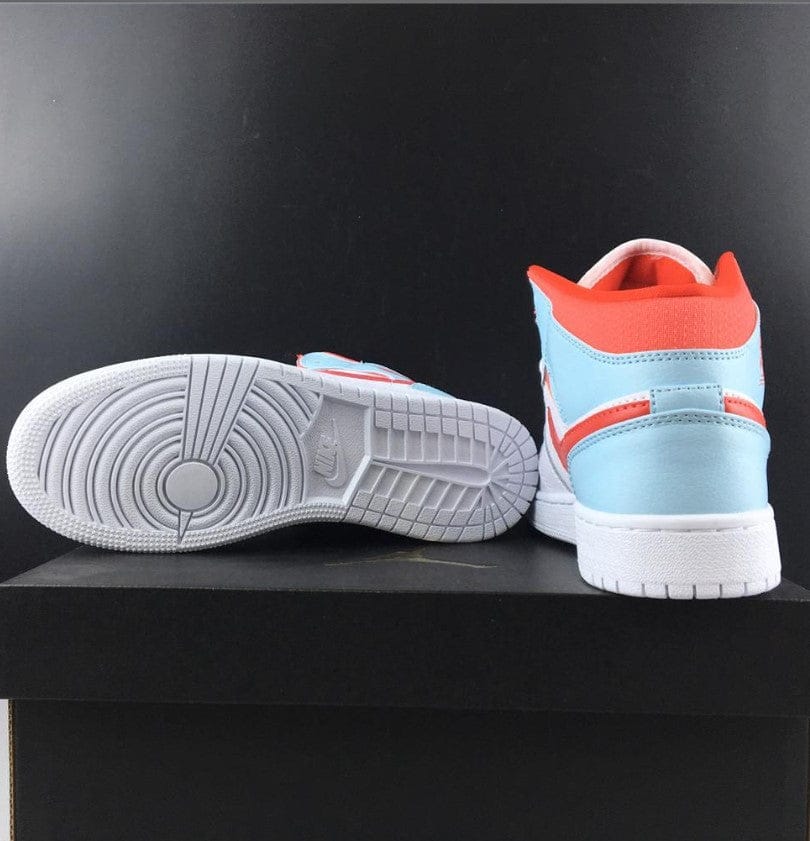 Air Jordan 1 Mid White Topaz Mist (GS) Shoes Sneakers - Image 5