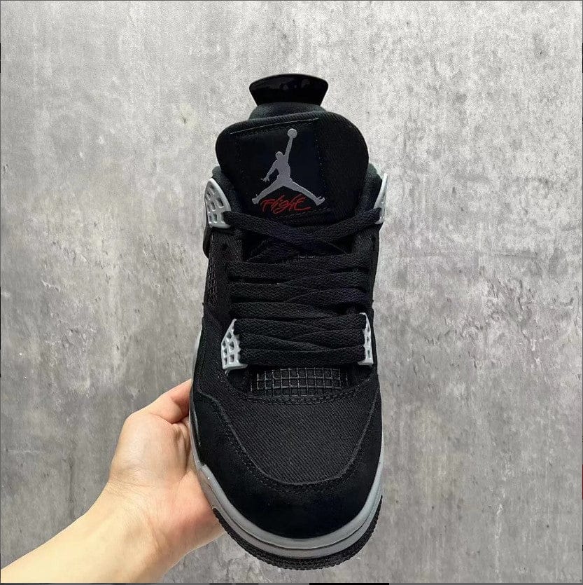 Air Jordan 4 Retro Black Canvas Shoes Sneakers - Image 10