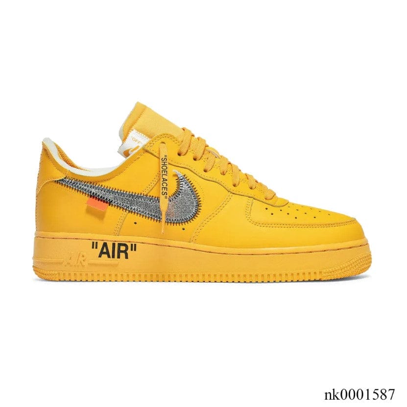 Alternative view of Off-White x Air Force 1 Low University Gold Lemonade Shoes Sneakers