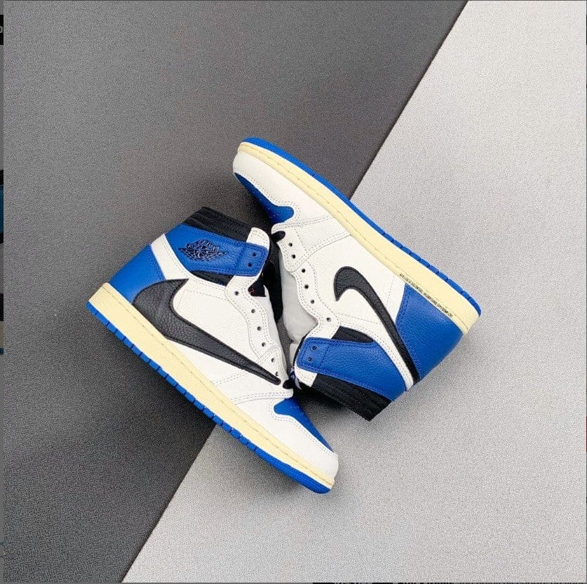 Travis Scott x Fragment x AJ 1 High “Military Blue” Shoes Sneakers - Image 9