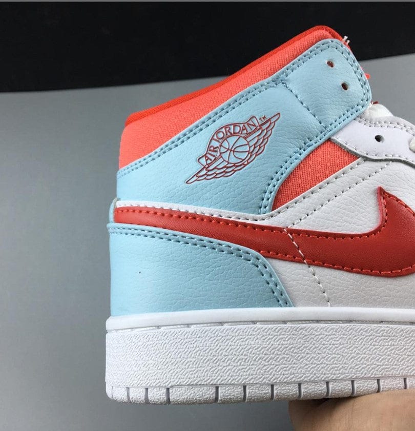 Air Jordan 1 Mid White Topaz Mist (GS) Shoes Sneakers - Image 3