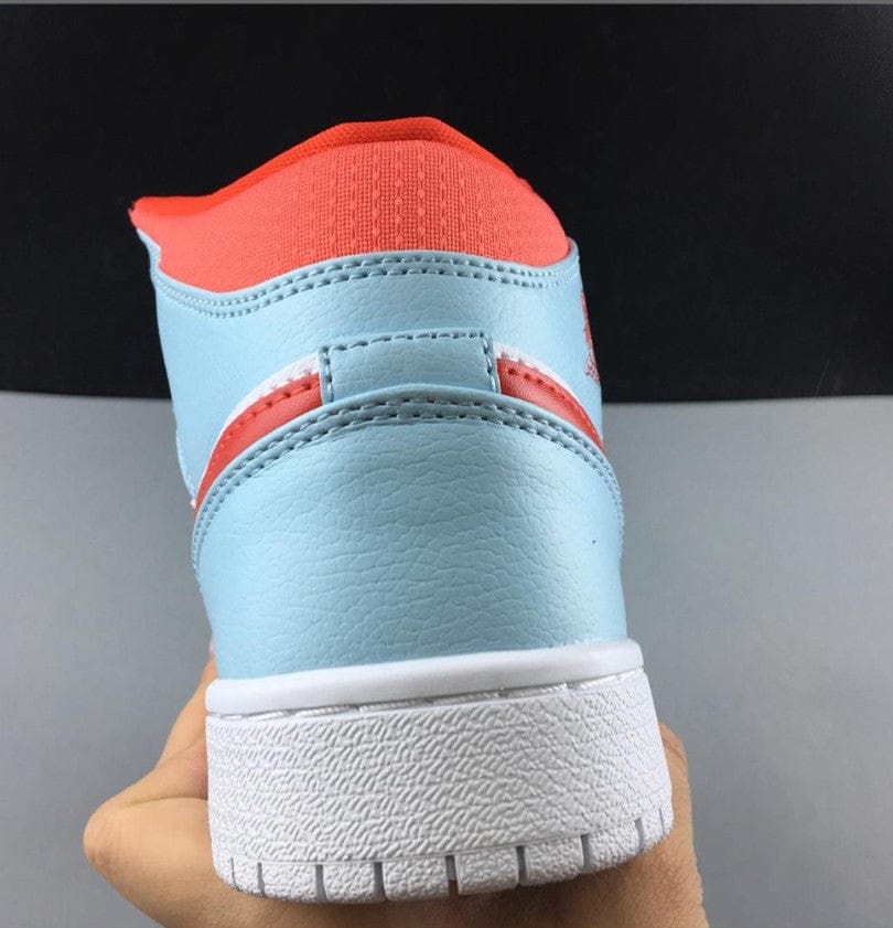Air Jordan 1 Mid White Topaz Mist (GS) Shoes Sneakers - Image 6