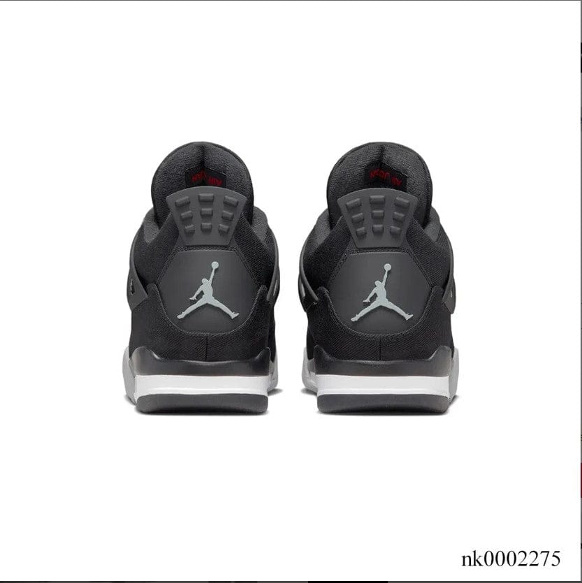 Air Jordan 4 Retro Black Canvas Shoes Sneakers - Image 3