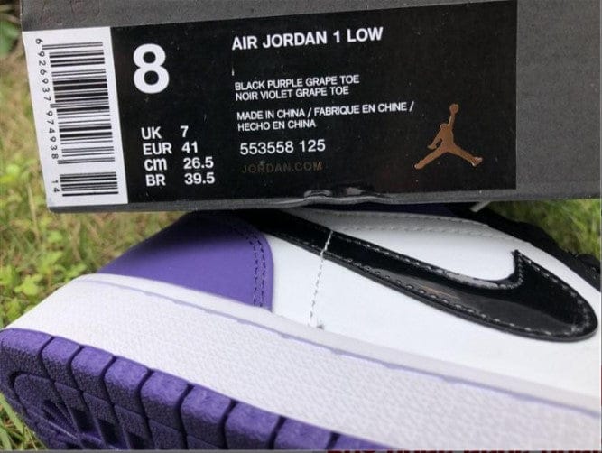 Air Jordan 1 Low Court Purple (GS) Shoes Sneakers - Image 7