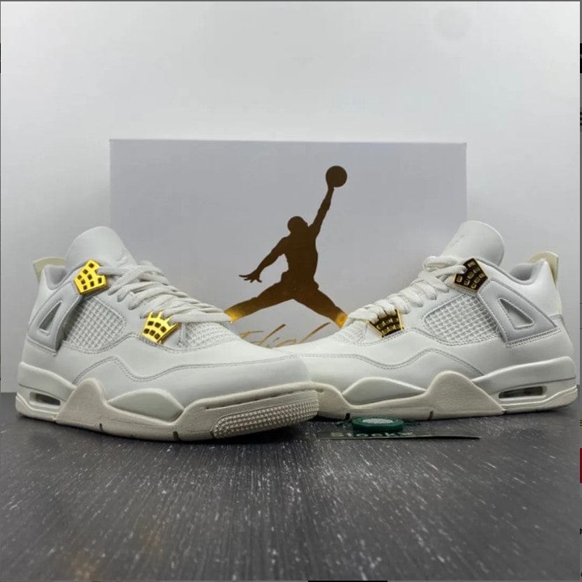 Air Jordan 4 Sail Metallic Gold Shoes Sneakers - Image 10