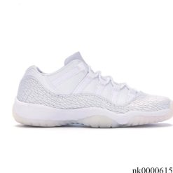 Alternative view of Air Jordan 11 Retro Low Heiress Pure Platinum Shoes Sneakers