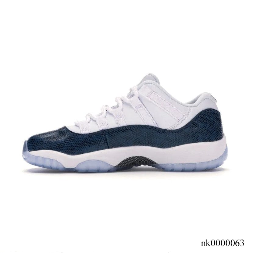 Alternative view of Air Jordan 11 Low Snake Navy (2019) Shoes Sneakers