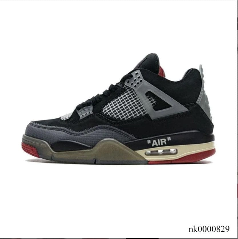 OFF-WHITE  x Air Jordan 4 Bred Shoes Sneakers