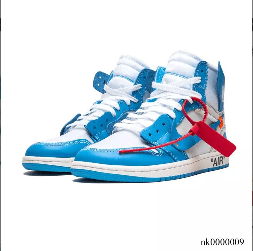Off-White x Air Jordan 1 High OG UNC Shoes Sneakers - Image 4