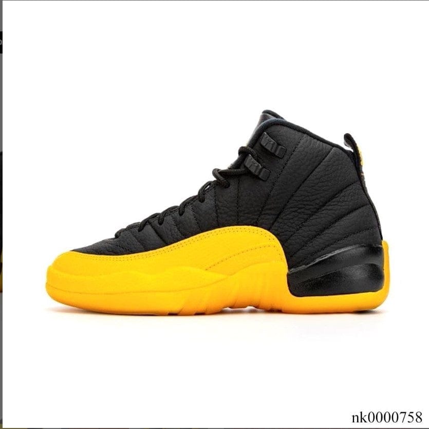 Alternative view of Air Jordan 12 Retro Black University Gold Shoes Sneakers