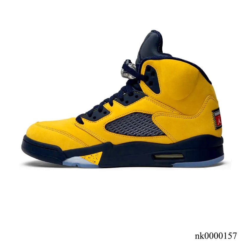 Alternative view of Air Jordan 5 Retro Michigan (2019) Shoes Sneakers