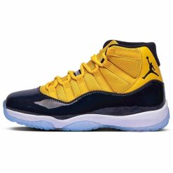 Alternative view of Air Jordan 11 Black Yellow Shoes Sneakers