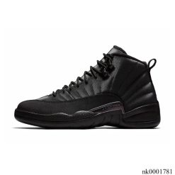 Alternative view of Air Jordan 12 Retro Winterized Triple Black Shoes Sneakers