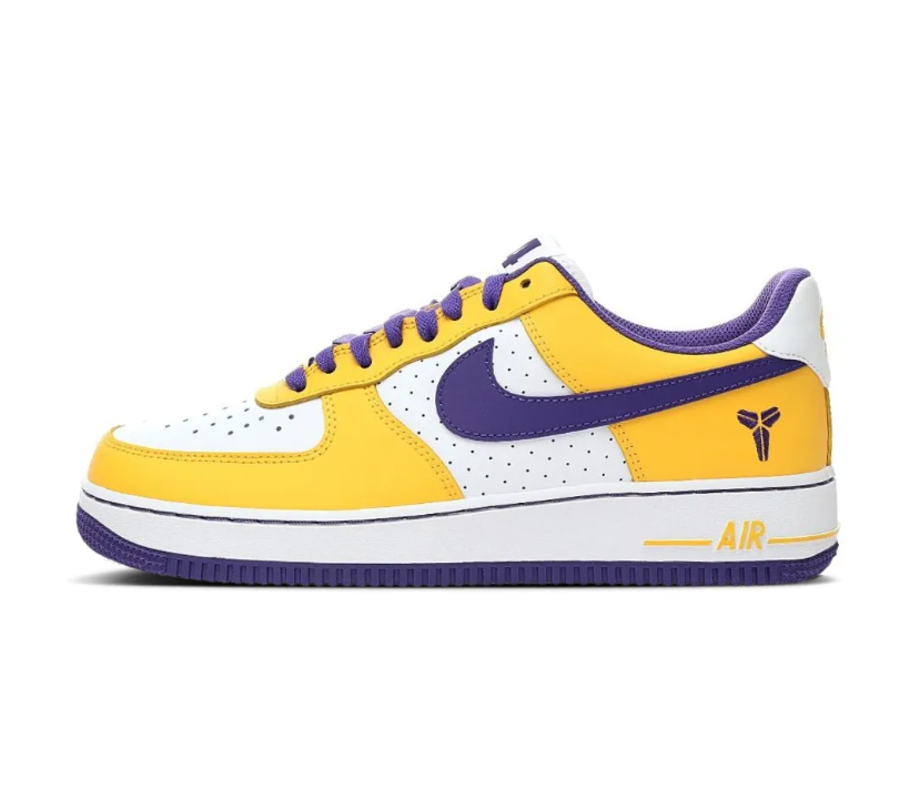 Kobe Bryant x AF 1 Low White Purple Yellow Shoes Sneaker - Image 6
