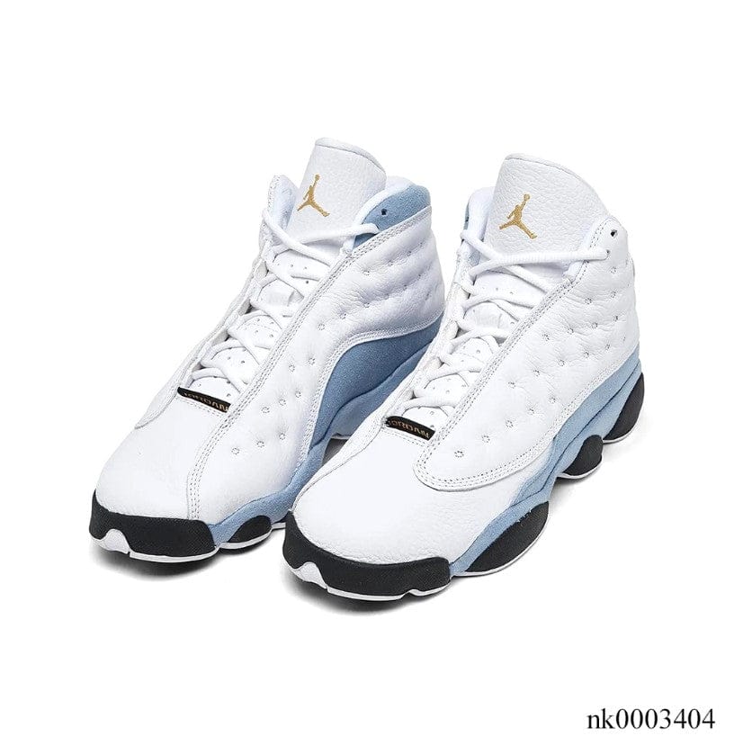 Alternative view of Air Jordan 13 Yellow Ochre Blue Grey Shoes Sneakers