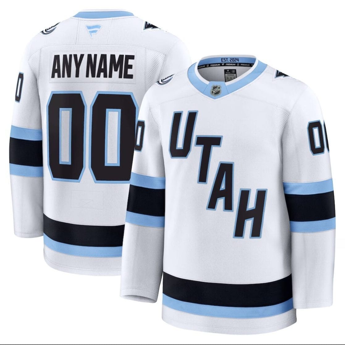 Alternative view of Custom Utah Jersey Name and Number Premium Stitched