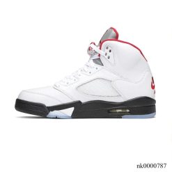 Alternative view of Air Jordan 5 Fire Red Silver Tongue (2020) Shoes Sneakers