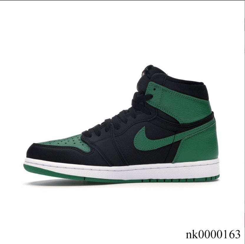 Alternative view of Air Jordan 1 Retro High Pine Green Black Shoes Sneakers