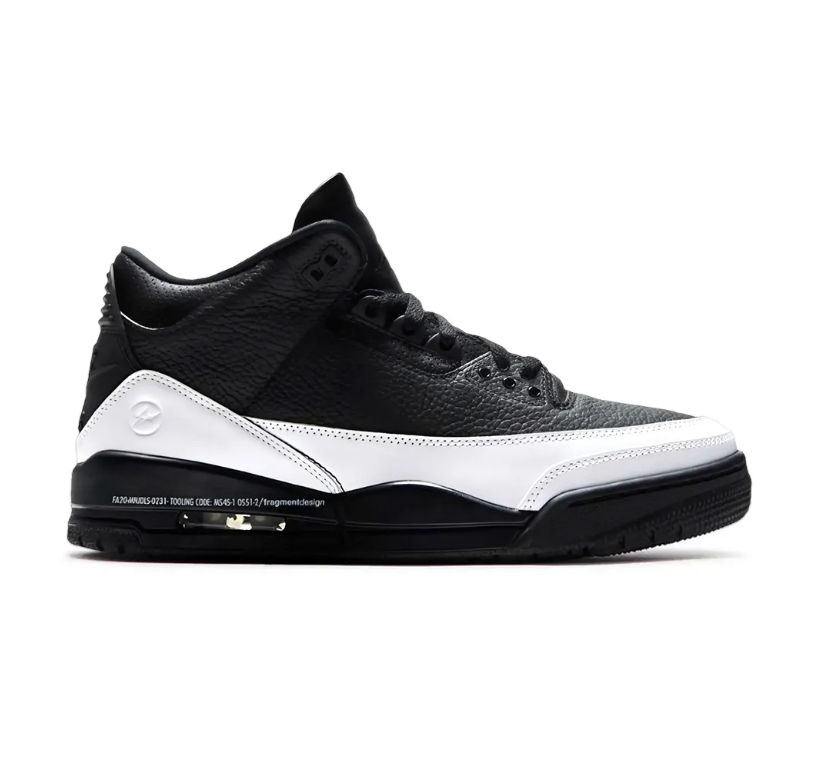 Fragment x AJ 3 Black White Sample Shoes Sneakers