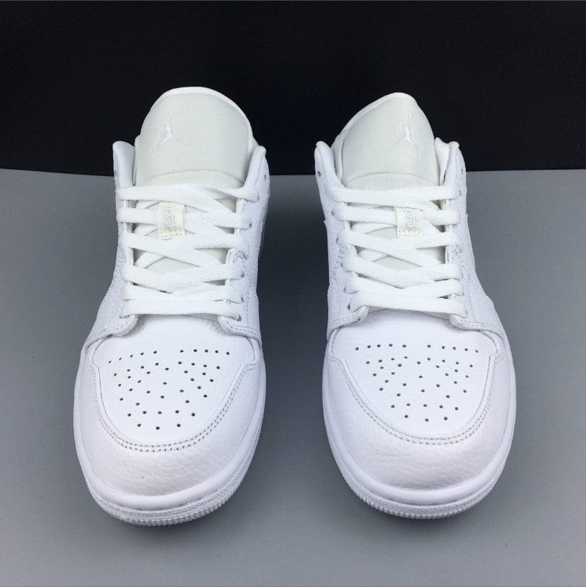 Alternative view of Air Jordan 1 Low Triple White (2019) Shoes Sneakers