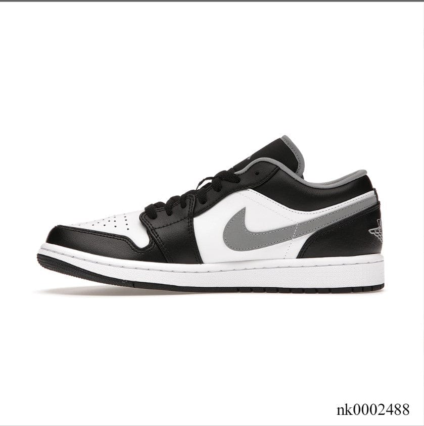 Alternative view of Air Jordan 1 Low Black White Grey Shoes Sneakers