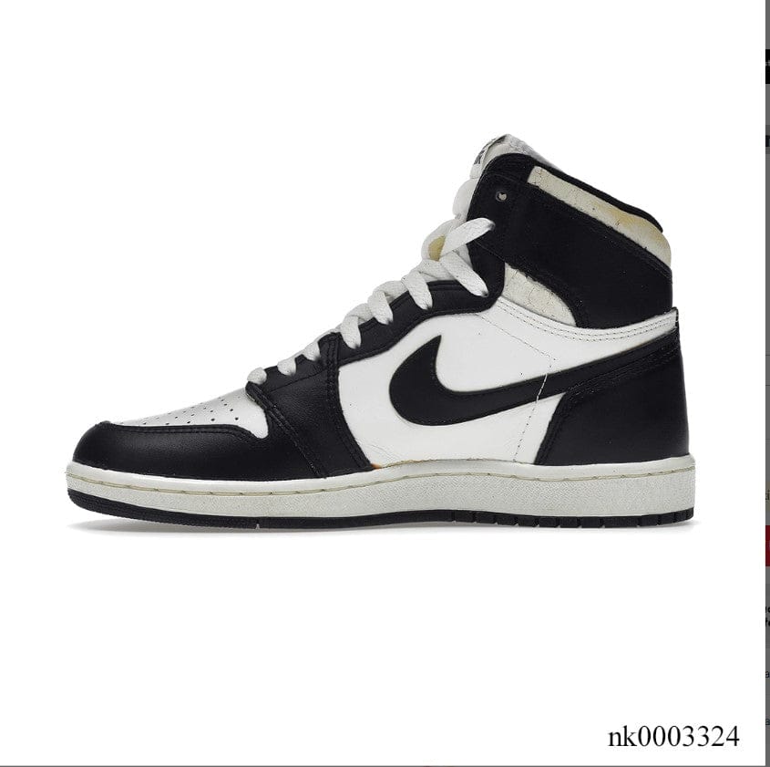 Alternative view of Air Jordan 1 OG White Black 1985 Shoes Sneakers